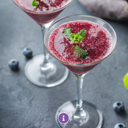 Daisy Fey. Bilberry cocktail